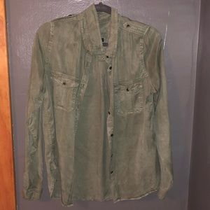 Green button up